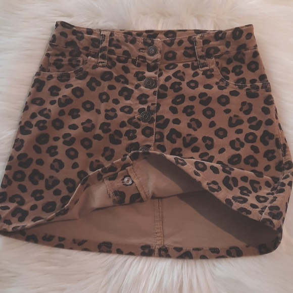 Cheetah Print Corduroy Skirt - Girls Size: 7-8 - Picture 7 of 8
